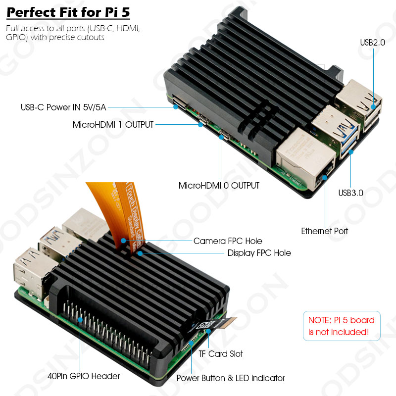 Raspberry Pi 5 Aluminum Armor  - Pi 5 Case review and price