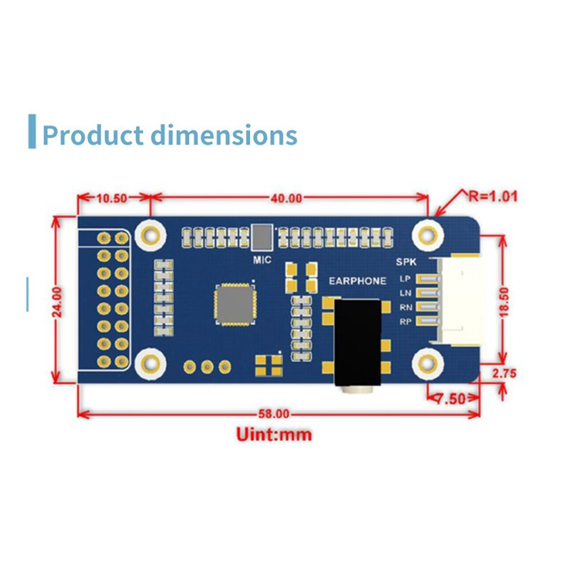 WM8960 For Raspberry Pi 5/7 In - Raspberry Pi 5 review and price